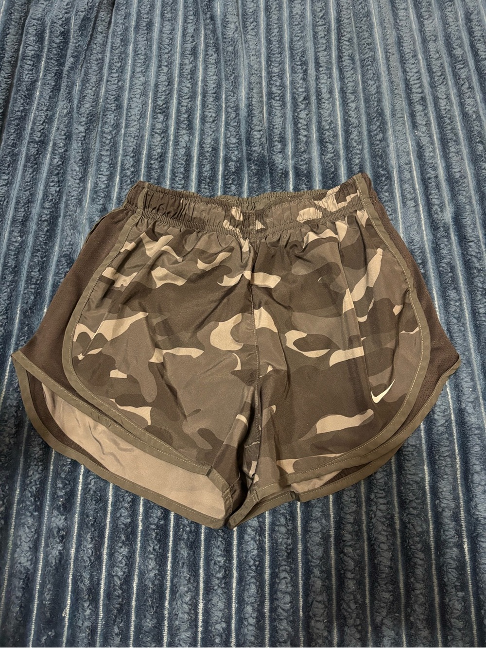 Nike Women's Camo Running Shorts black and grey